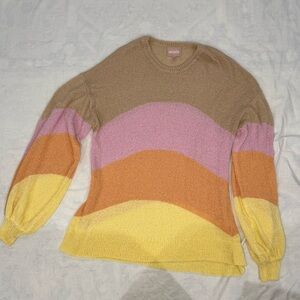 Show Me‎ Your Mumu Pismo Sunny Stripe Knit Sweater Medium